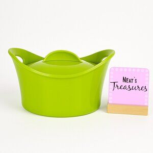 Rachael Ray Lime Green Handle 2.5 Quart #494 Stoneware Lidded Casserole Dish